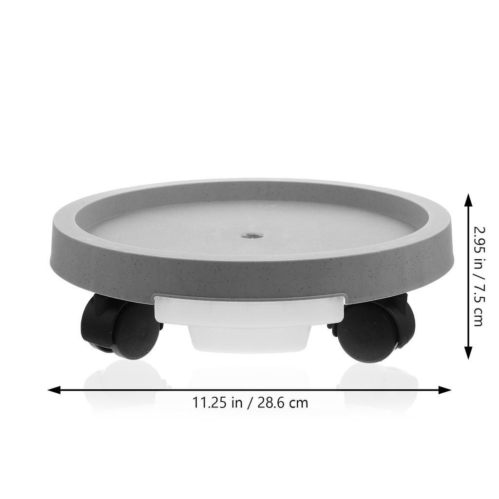 Flowerpot Tray With Wheels Pp Material Durable Rolling Planter Stand For Indoor Outdoor Use Garden Flowerpot Mover