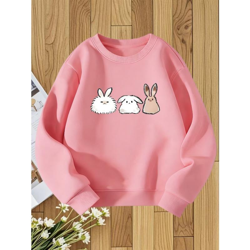 Kids Sweatshirt Round Neck Sweatshirt with Fashionable Print, a Versatile Top