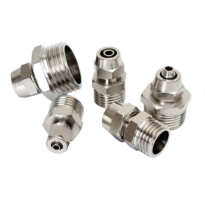 5Pcs Pneumatic Air Fitting PC4 6 8 10 12 14 16mm Thread M5 PT1/8  3/8 1/2 1/4 Quick Lock Connector For Pipe Tube Hose