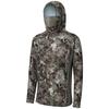 Men Forest Leaf Camo Anti‑UV Fishing Hoodie With Face Mask UPF50+ Quick Dry Breathable Long Sleeve Fishing Hunting Clothing
