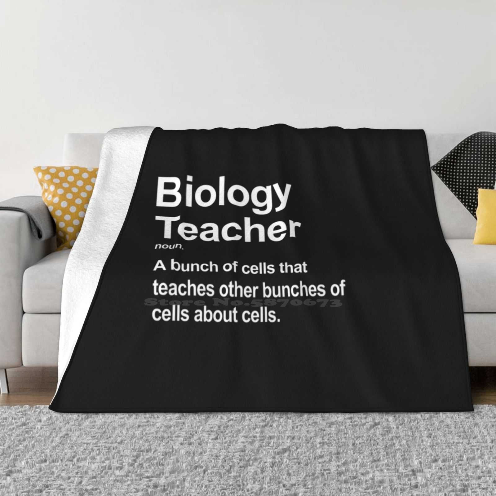 Funny Biology Teacher Definition Soft Warm Blanket Sofa/Bed/Travel Love Gifts Funny Biology Teacher Definition Science Teacher 30x40in