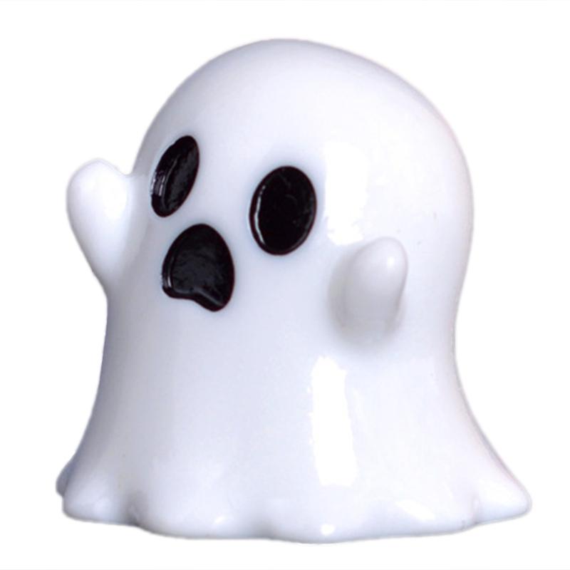 Resin Decorative Pumpkin Ghost Figurine Colorful Halloween Theme for Home and Office