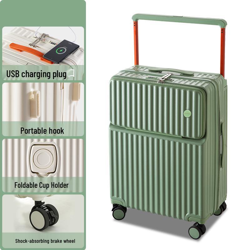 2025 Breite Deichsel Frontöffnung 20-Zoll Koffer & 26-Zoll Anpassbarer Universalrad-Trolley