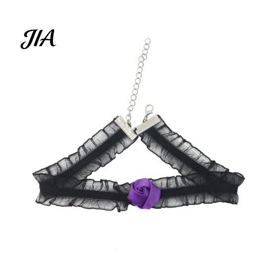 Atmospheric Photo Hairband Halloween Spider Web Headband, Black Lace Choker Collar with Rose, Adults Teenagers Costume Accessory for Women Girls,