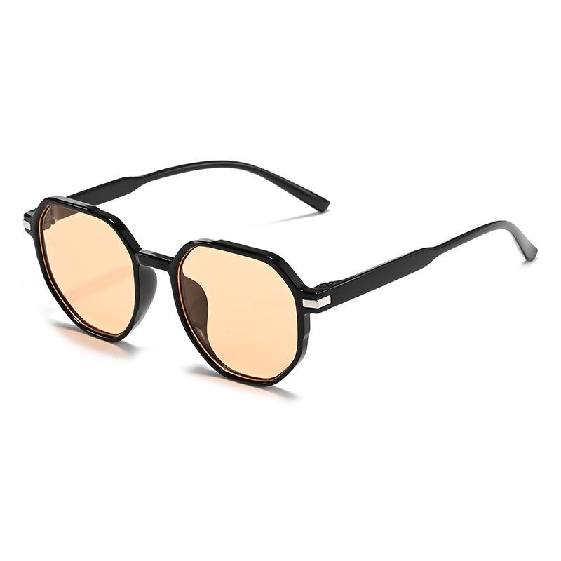 New summer high-end facial small polygonal large-frame sunglasses for women ins street photography sunscreen sunglasses for men