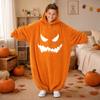 Kids' Halloween Printed Flannel Romper Pajama Set for Loungewear