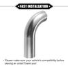 Bend Elbow Pipe Tube, 1.25" OD 4.72" 2.56" Leg 90 Degree DIY Exhaust Pipe Intercooler Air Intake Tube Universal for Car Automotive Durable 304