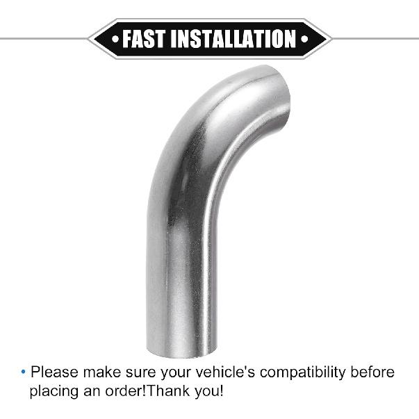 Bend Elbow Pipe Tube, 1.25" OD 4.72" 2.56" Leg 90 Degree DIY Exhaust Pipe Intercooler Air Intake Tube Universal for Car Automotive Durable 304