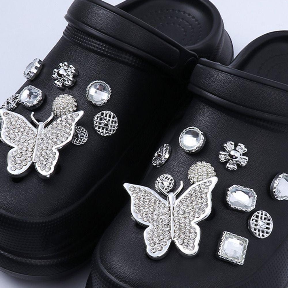 Charms Rhinestone Shoes Chain Decor Butterfly Diamond Fashion Jewelry Accessories DIY Shoes Buckle Decorations