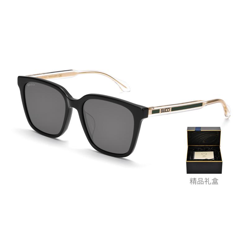GUCCI Street Collection Classic Youth Streetwear Collection Plate Frame Square Sunglasses Unisex Couple Style