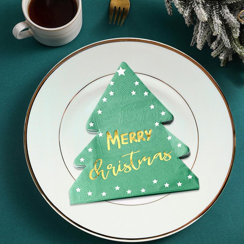 Christmas Paper Napkins For Guests Christmas Tree Decorative Napkin Christmas Tree Decorative Dinner Napkins For Home Cafe