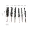 1/6Pcs Drill Bore Cleaning Brush 1/4 " Hexagonal Handle Stainless Steel Wire Brush For Anti-Rust Cleaning Of Pipe Ports 8-19Mm