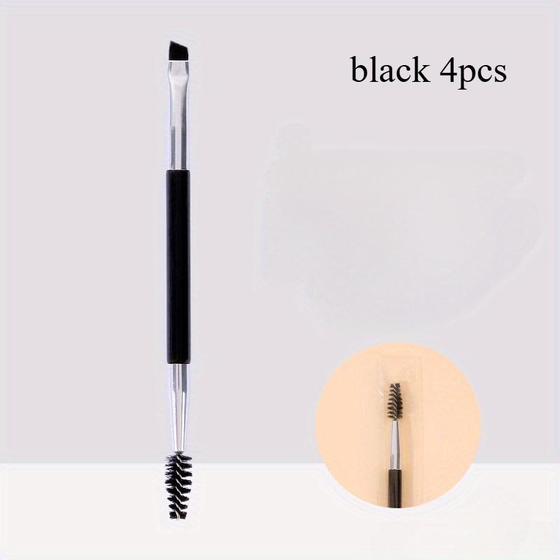 4Pcs New product double-headed eyebrow brush eyebrow brush eyebrow shadow brush eyebrow comb two-headed brush