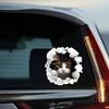 2 Pieces 12x12cm Realistic 3D Effect Peeking Cat Car Bumper Window Sticker for Truck