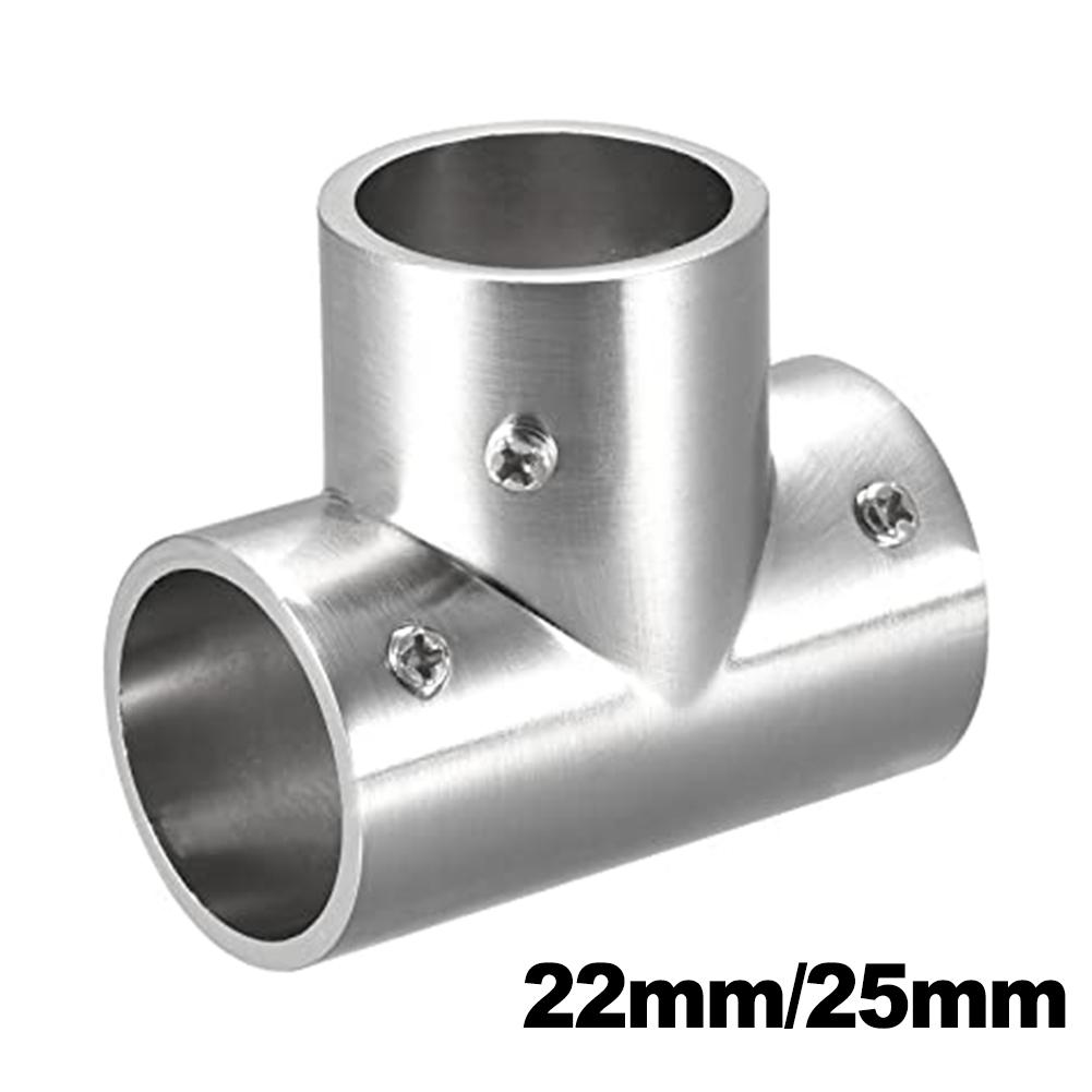 Three Way Tee Connector in 316 Stainless Steel for Durable Marine Installations
