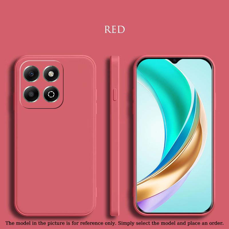 Liquid Silicone Case For Honor X6b X8b X8 5G X7 X6 X8 4G Matte Cover Shockproof Straight Edge Ultrathin Protective Soft Cover Shell