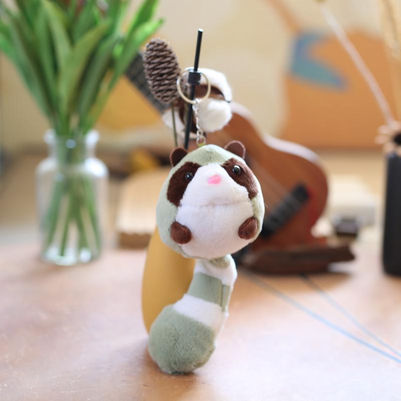 

Милый милый маленький енот кулон плюшевая игрушка кукла маленькая панда сумка подвесной брелок кукла кукла 13cm