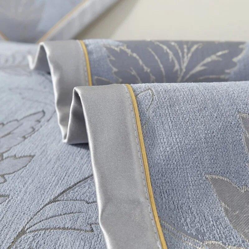 European Jacquard Chenille Fabric Sofa Cushion Non-Slip Four Season Universal Embroidery Sofa Cover Towel L-shaped Sofa Cover