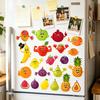 Cartoon Fruit Refrigerator Door Sticker DIY Grape Pear Banana Peel And Stick Wall Art Decals for Kitchen Cabinet Cupboard Fridge Decor