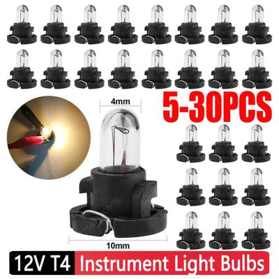 5-30pcs Vehicle Instrument Lamps Universal 12V 1.2W T4 Dashboard Lamps Auto Accessories Replacement for Toyota Honda Nissan