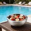 20/24cm Stainless Steel Dip Chiller Bowl Serving Bowls with Double Walled Ice Cavity Insulated Kitchen Tableware Baking Tool
