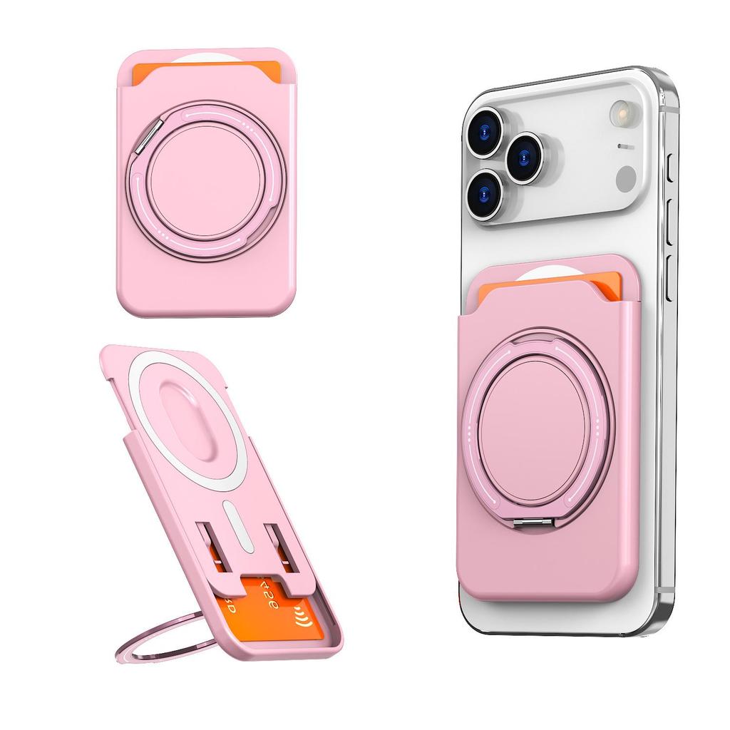 MagSafe Card Holder with 360° Rotating Bracket for iPhone