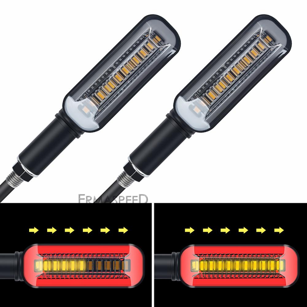 

Универсальная светодиодная мигалка для мотоцикла, 12 В, IP68, водонепроницаемая, проточная вода, DRL, стоп-сигнал, задний фонарь, индикатор, указатели поворота 2Red