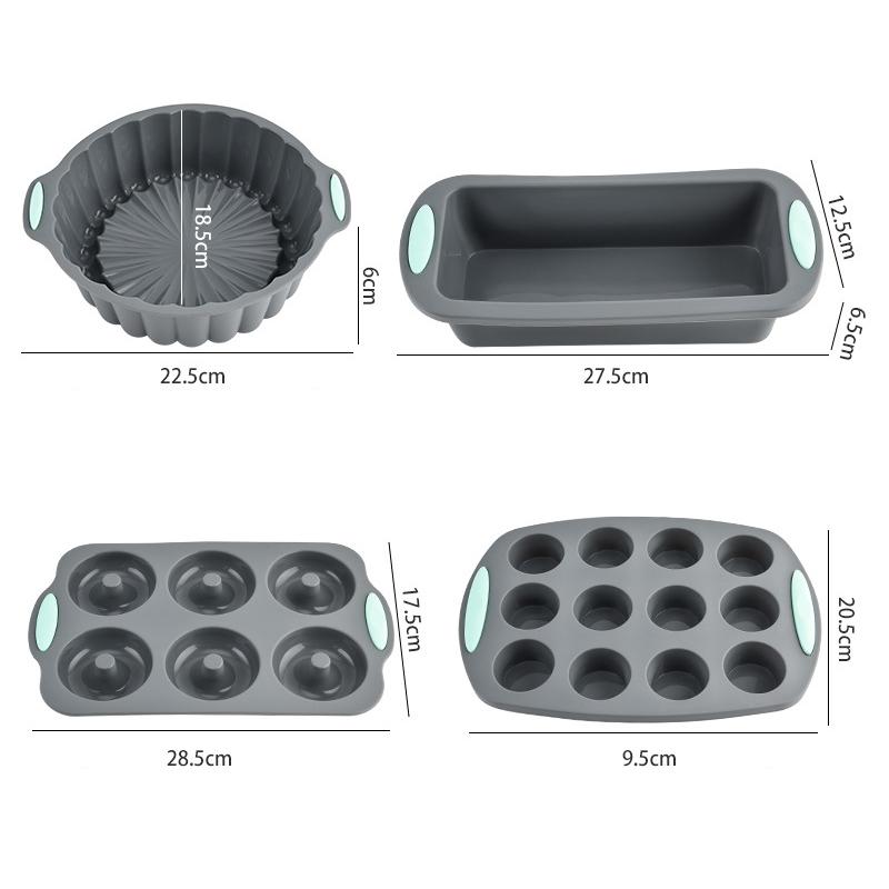 Kitchen Silicone Baking Loaf Pans Non-Stick Cake Pan Bakeware for Oven Silicone Molds for Cupcakes Donuts Muffin