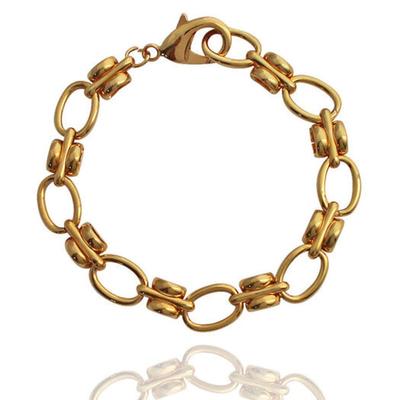 AUGUST ALICE Bold Oval Chain Bracelet _ Gold