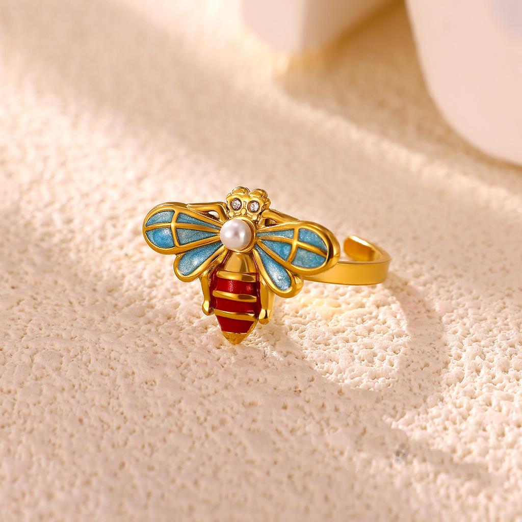 New Mermaid Rings Gold Color Stainless Steel Ocean Starfish Anillos Octopus Pineapple Ope Ring For Women Waterproof Jewelry Gift