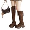 Autumn and Winter Temperament New Small Over-the-knee Thick-soled Boots Women's Long Boots 2025 Thin Tall Knight Boots