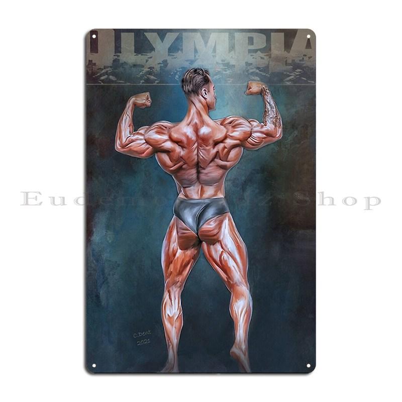 

CBUM Chris Bumstead Fitness Art Bodybuilding Gym Motivation Metal Printing Customize Club Bar Wall Mural Kitchen Tin Sign Poster 20x30cm（7.8x11.8inch）