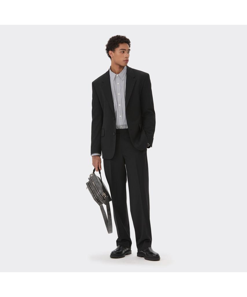 Keoseuuteommellou Black Relaxed Fit Wool Blended Setup Pants Cwpas26221Bkx