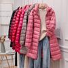 Women's Mid-Length Lightweight Down Jacket - 2025 Autumn/Winter Slim Fit, Plus Size with Detachable Hood
