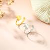 My Shape Fox Tail Open Rings for Women Men Stainless Steel Adjustable Finger Rings Wise Animal Good Luck Jewelry Gifts Wholesale