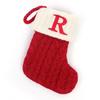 With Red Letter Knitting Stockings Yarn Hanging Ornament Christmas Socks  Xmas