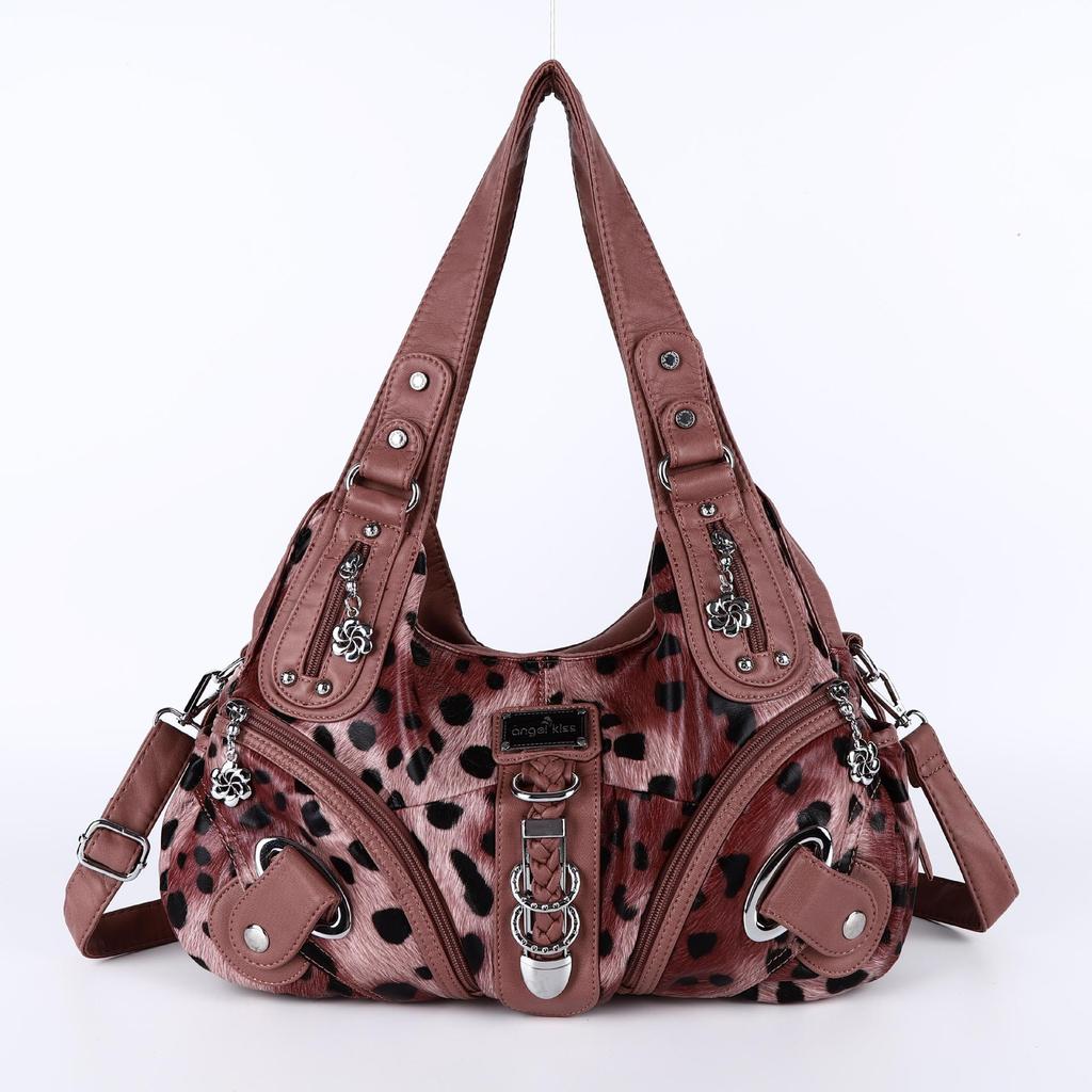 Women Handbags Fashion Leopard Shoulder Bag Large Tote Top-handle Shopping Pack Multifunctional Satchel Lady Hobos Big Purse