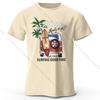 Retro Surfing Badge Printed Unisex T-shirt Tops Retro Wave Graphics Beach Club Wear
