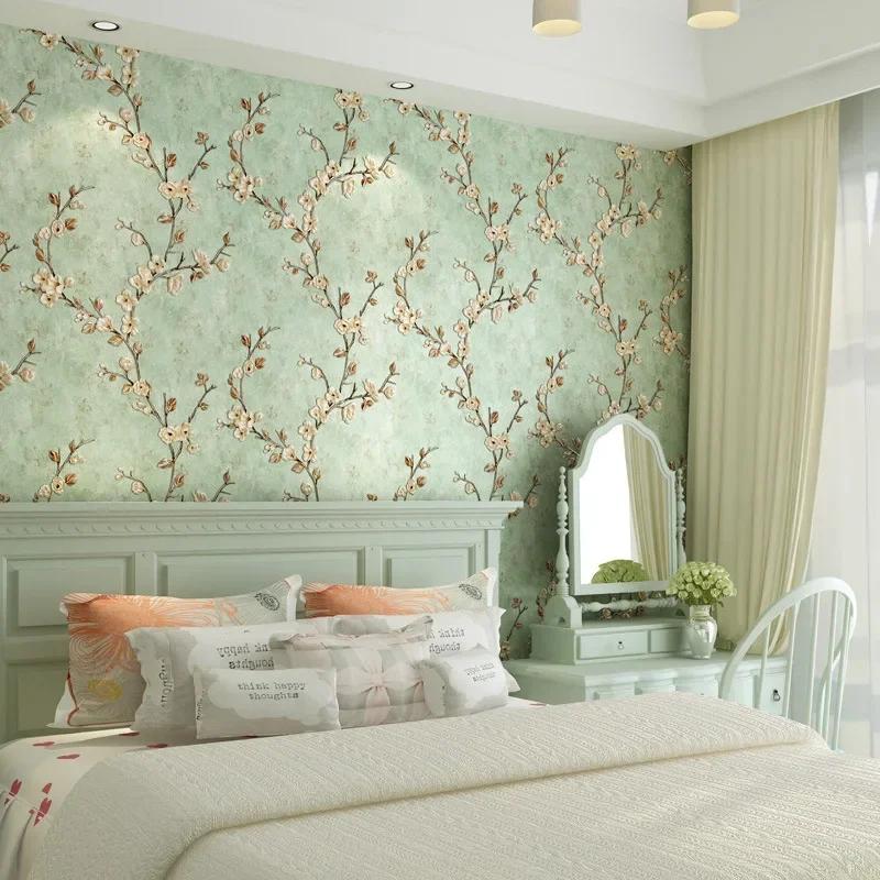 Self-adhesive European Wallpaper 3D Three-dimensional Finely Pressed Non-woven Fabric Thickened Living Room Background Wall