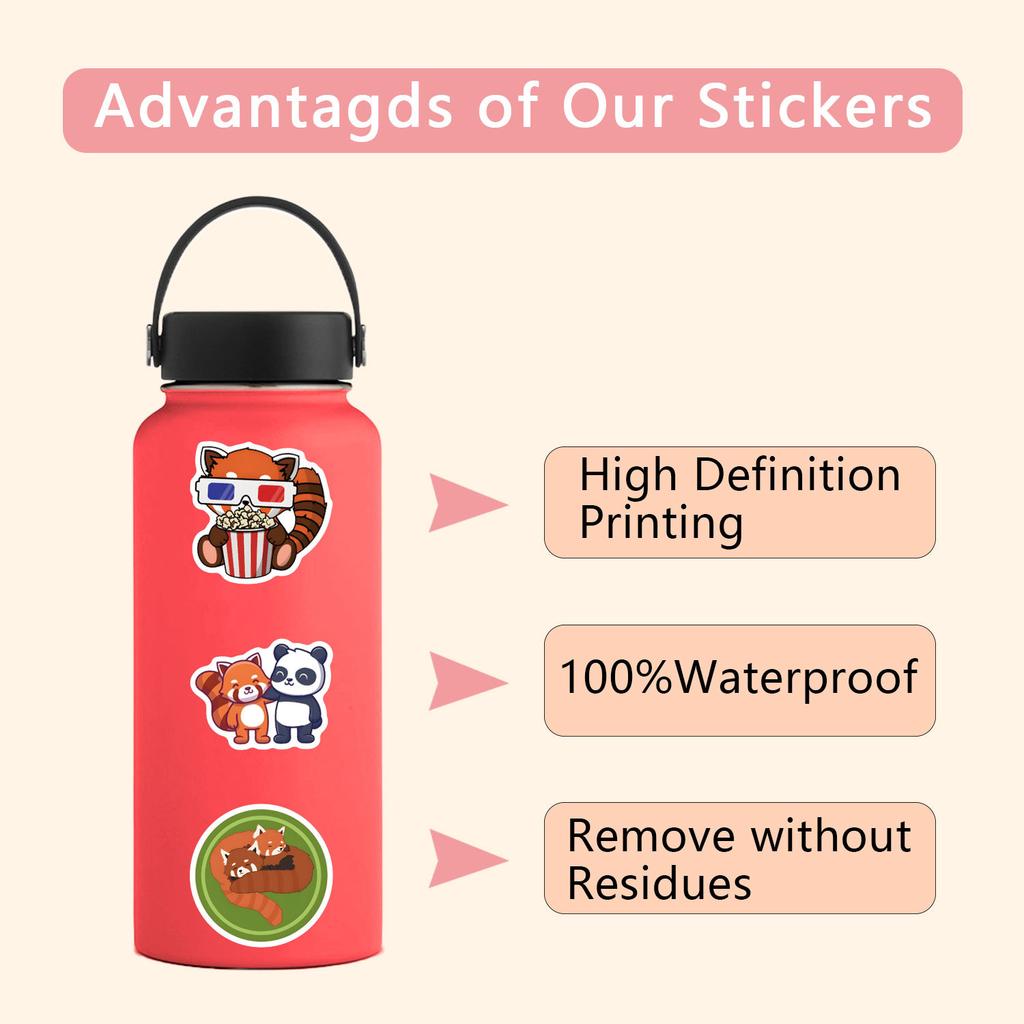55 Roter Panda Neue Graffiti Aufkleber Dekorative Roller Wasserbecher Helm Wasserdichte Aufkleber
