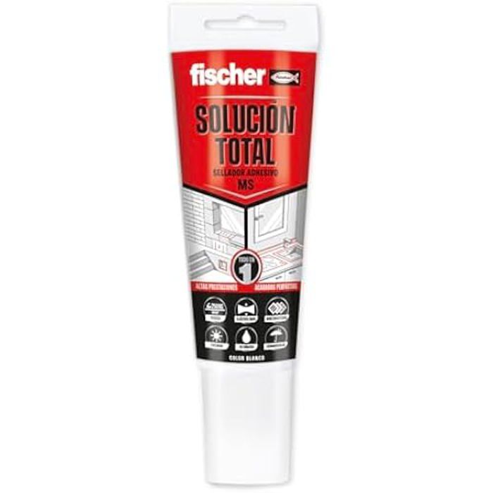 Mastic d'étanchéité MS Express - Fischer - Tube 80 ml - Résistant aux intempéries - Sans silicone - Sans odeur