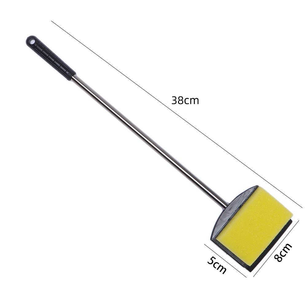 Double-sided Fish Tank Window Long Handle Clean Aquarium Cleaner Sponge Brush Cleaning Tool Kit