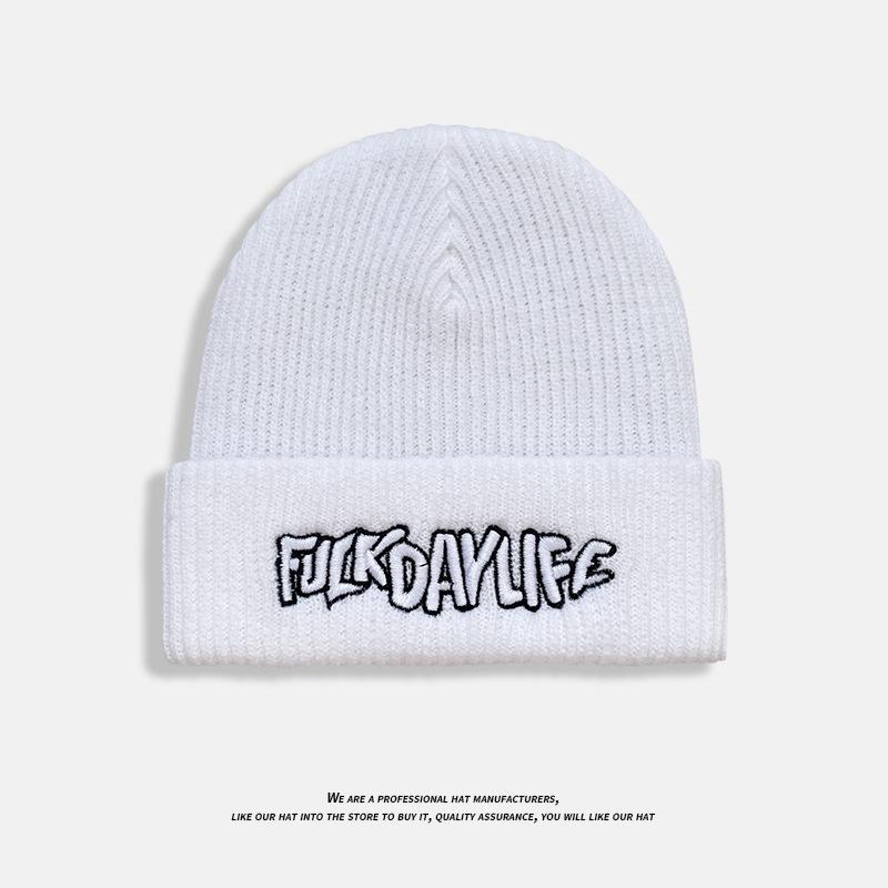 Gestrickte Mützen für Männer im Winter Modische und vielseitige Wollmützen für Herbst und Winter Warme Melonenmützen Kalte Mützen für Frauen