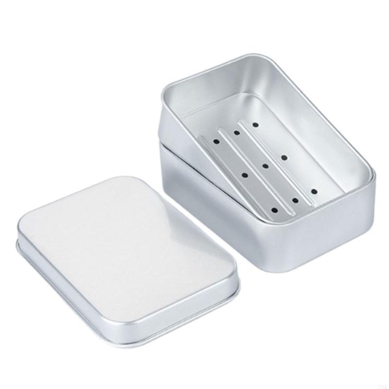 Convenient Soap Box Aluminum Travel Soap Tray for Backpacking and Hiking