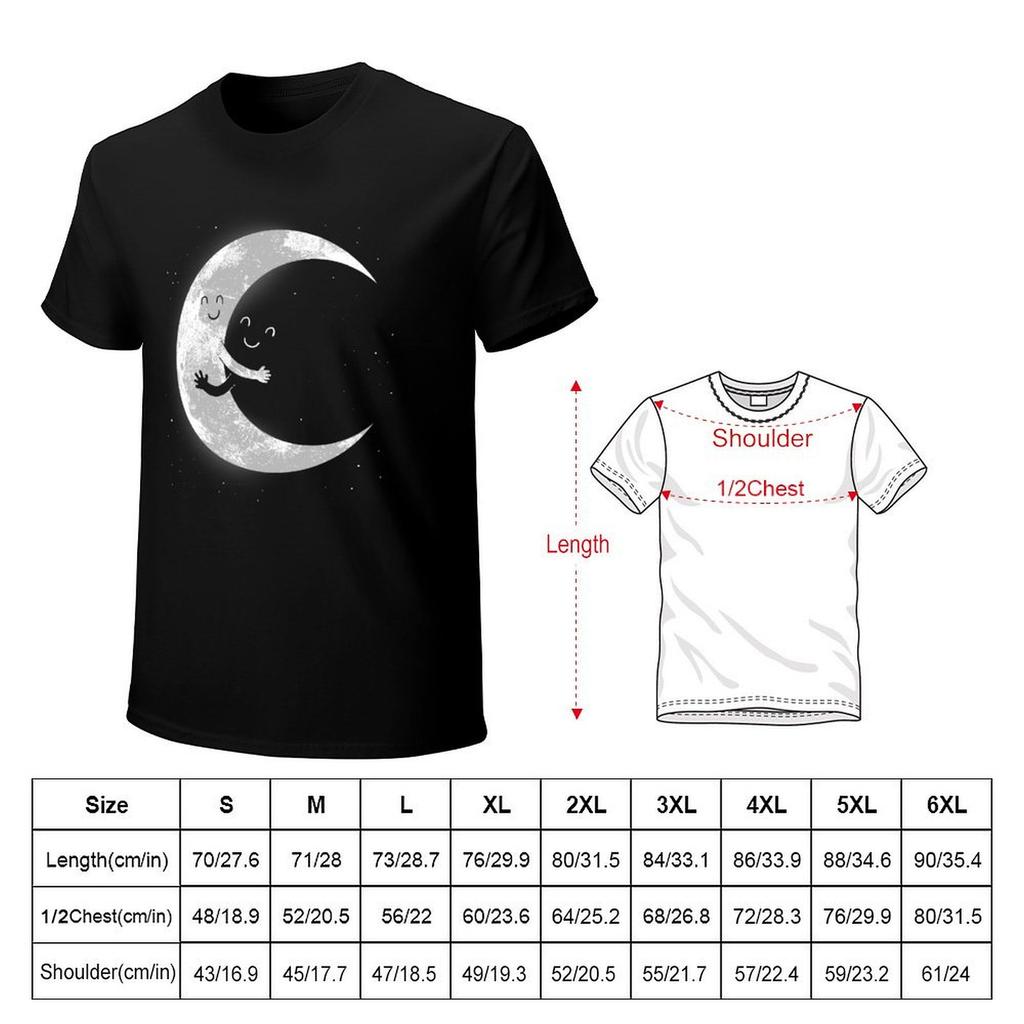 Moon Hug TShirt tees rapper graphic tees fashion shirts customs anime shirts men