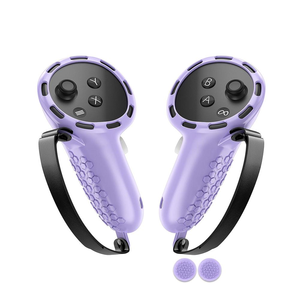 Silicone Protective Cover for Meta Quest 3 Controllers with Rocker Caps