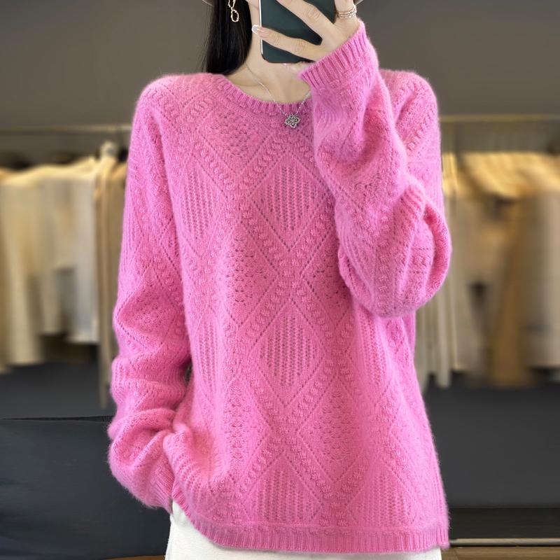 Women Sweater 100% Wool MODERN NEW SAGA O-neck Knit Pullover Thick Winter Jumpers Female Knit Tops