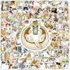 100Pcs Cute Cat Cartoon Stickers Kawaii Animal Decals Laptop Skateboard Suitcase Guitar Phone Cartoon Sticker Kid Gift Toys
