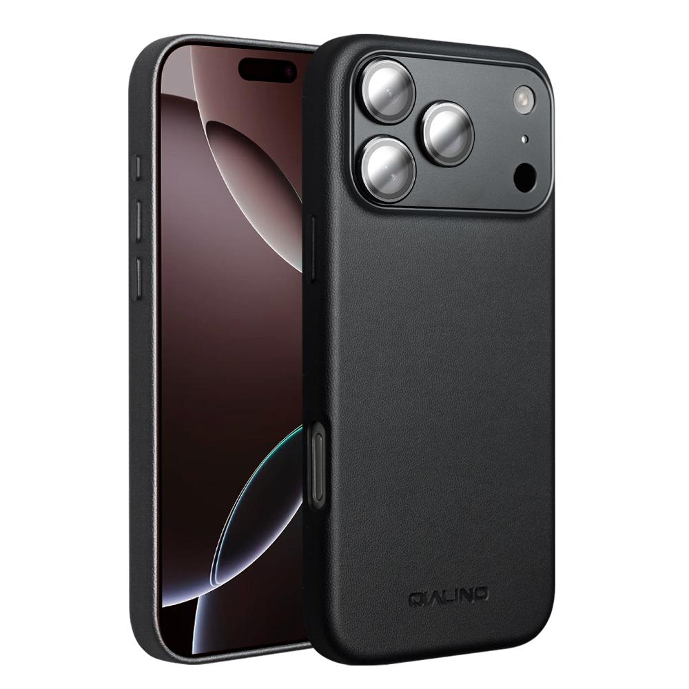 QIALINO For iPhone 17 Pro Case PC+Silicone Phone Cover Compatible with MagSafe A