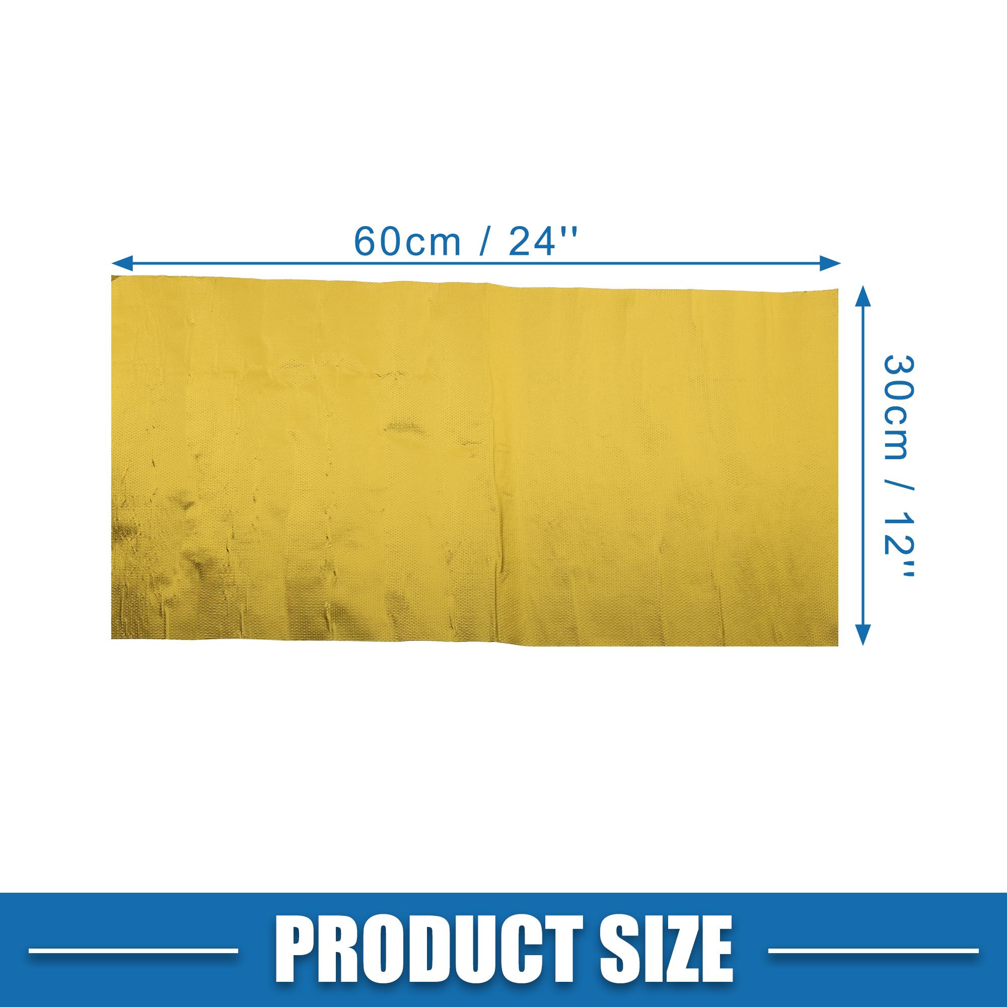 Motoforti 60x30cm 120x30cm 150x30cm Engine Heat Shroud Aluminized Air Intake Heat Shield Mat Thermal Barrier Cover Fiberglass